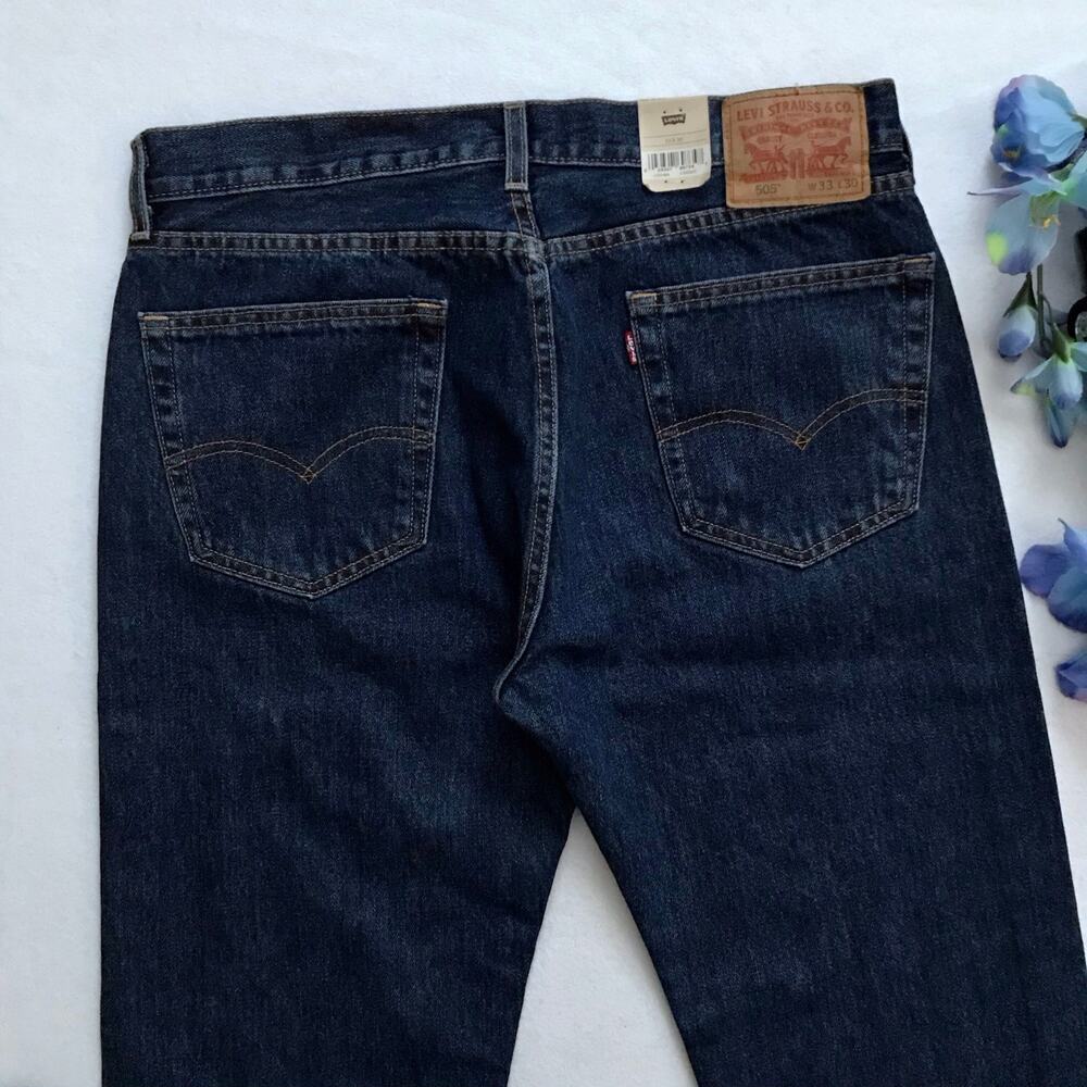 Levi's NWT 505 Medium Wash Straight Leg Jeans Men 40x32 *Pls See Description* - Picture 6 of 9